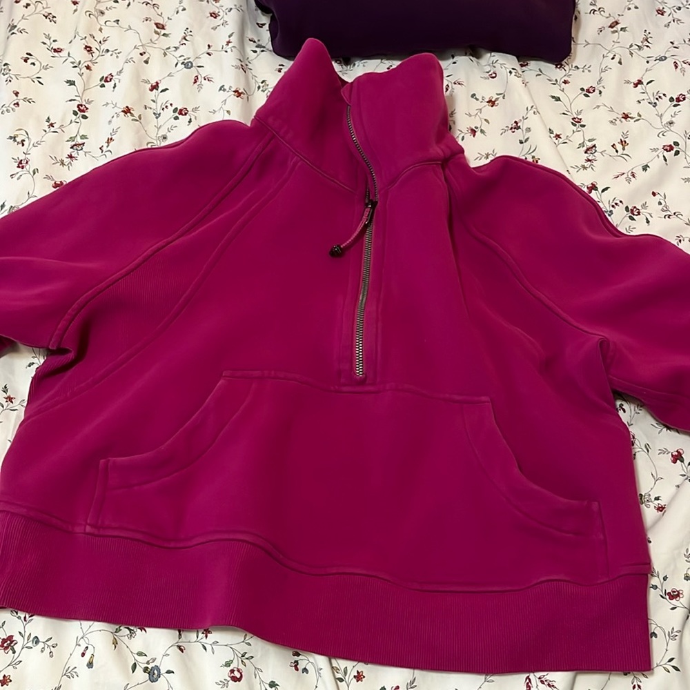lululemon scuba oversized funnel half zip